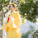 Thuê nhật bình việt phục áo tấc hà nội Vstyle nhật bình hồng pastel