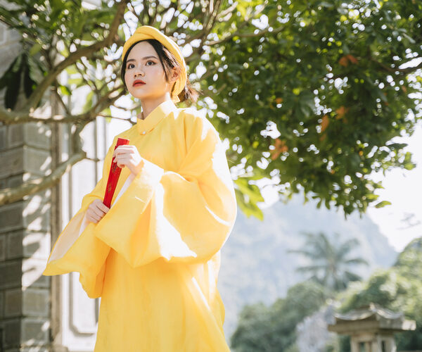 Thuê nhật bình việt phục áo tấc hà nội Vstyle nhật bình hồng pastel