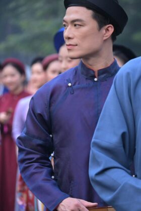 Mã thuê B24 và BA2: Fullset áo Ngũ thân tay chẽn sa hàn xanh than lót đỏ - unisex (có 2 set)