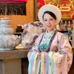 Thuê nhật bình việt phục áo tấc hà nội Vstyle nhật bình hồng pastel