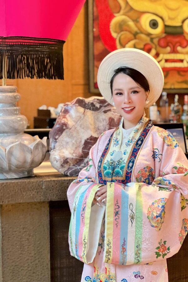 Thuê nhật bình việt phục áo tấc hà nội Vstyle nhật bình hồng pastel