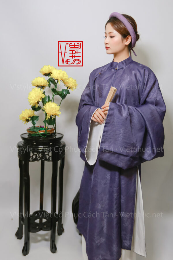 Thuê việt phục áo tấc sa hàn tím vstyle