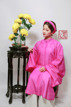 Thuê áo nhật bình áo ngũ thân Vstyle A43