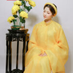 A69: Fullset áo Tấc sa kim vàng lót trắng cho nam hoặc nữ