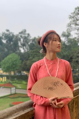 Mã thuê B89: Fullset áo Ngũ thân tay chẽn đũi lạnh màu đỏ gạch (unisex)