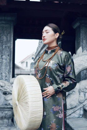 Mã thuê G34: Fullset áo Ngũ thân tay chẽn tafta in xanh lá đậm - Unisex (Concept Phim Người Vợ Cuối Cùng)